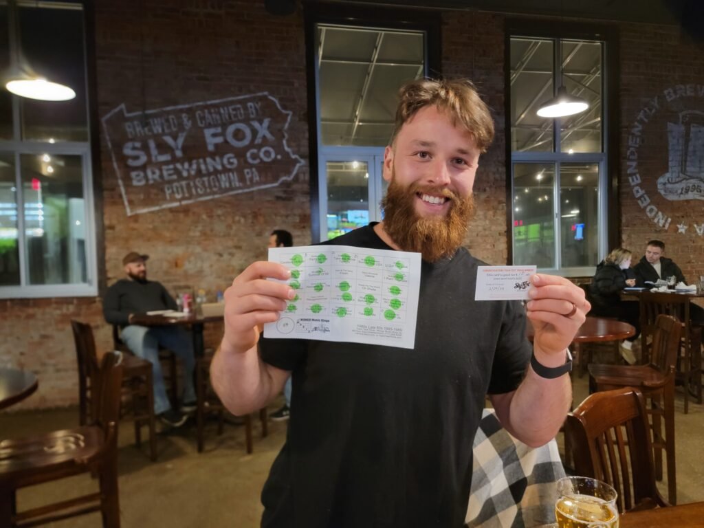 Awesome Wyomissing Trivia & Music Bingo @ Sly Fox Taphouse, Tues 6PM 3-11-25 8 - Trivia in Reading PA, Music Bingo in Reading PA Wyomissing PA Music Bingo Winners at Sly fox Taphouse Wyomissing 02 25 01
