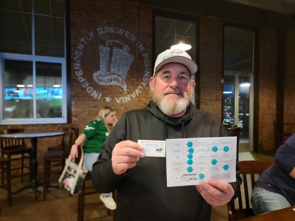 Fun Filled Wyomissing Trivia & Music Bingo @ Sly Fox Taphouse, Tues 6PM 4-8-25 11 - Trivia in Reading PA, Music Bingo in Reading PA Wyomissing Music Bingo Winners 3 25 25 02